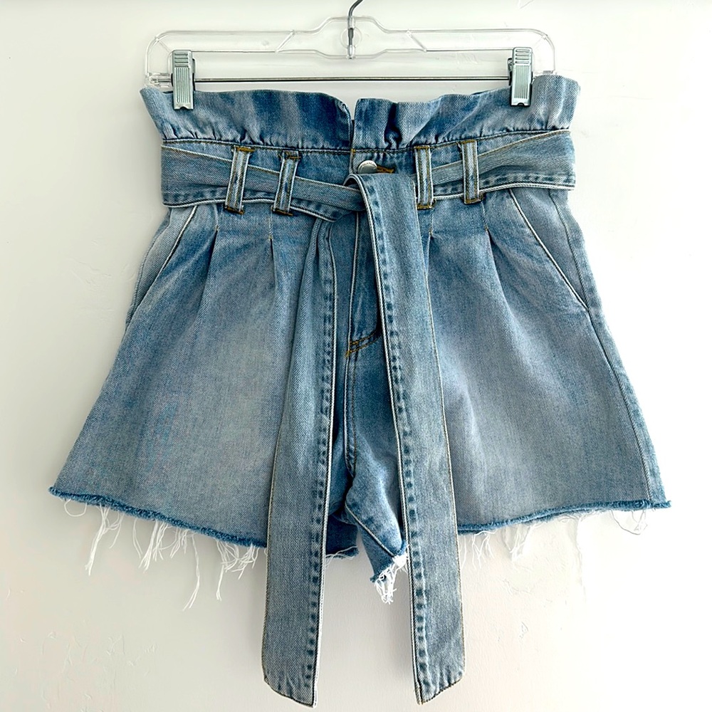 Blank NYC Paperbag Denim Shorts